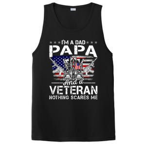 Men Distressed I'm A Dad Papa Gift Veteran Father's Day Gift PosiCharge Competitor Tank