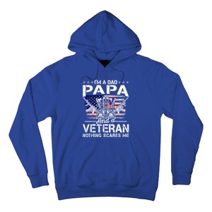 Men Distressed I'm A Dad Papa Gift Veteran Father's Day Gift Hoodie