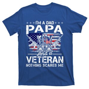 Men Distressed I'm A Dad Papa Gift Veteran Father's Day Gift T-Shirt