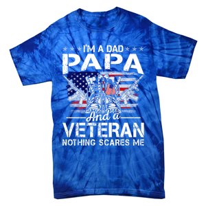 Men Distressed I'm A Dad Papa Gift Veteran Father's Day Gift Tie-Dye T-Shirt