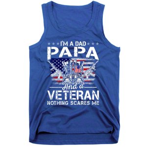 Men Distressed I'm A Dad Papa Gift Veteran Father's Day Gift Tank Top