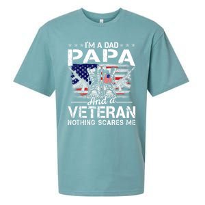 Men Distressed I'm A Dad Papa Gift Veteran Father's Day Gift Sueded Cloud Jersey T-Shirt