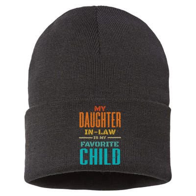 My Daughter In Law Is My Favorite Child Father Mother in Law Sustainable Knit Beanie