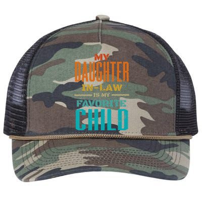 My Daughter In Law Is My Favorite Child Father Mother in Law Retro Rope Trucker Hat Cap