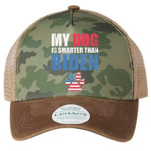 My Dog Is Smarter Than Your President Biden Funny AntiBiden Legacy Tie Dye Trucker Hat