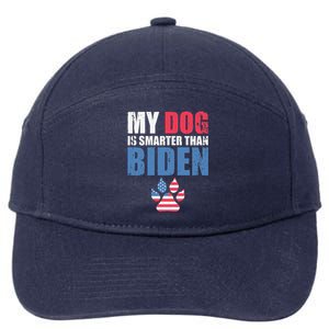 My Dog Is Smarter Than Your President Biden Funny AntiBiden 7-Panel Snapback Hat