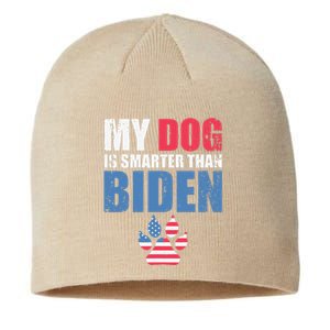 My Dog Is Smarter Than Your President Biden Funny AntiBiden Sustainable Beanie