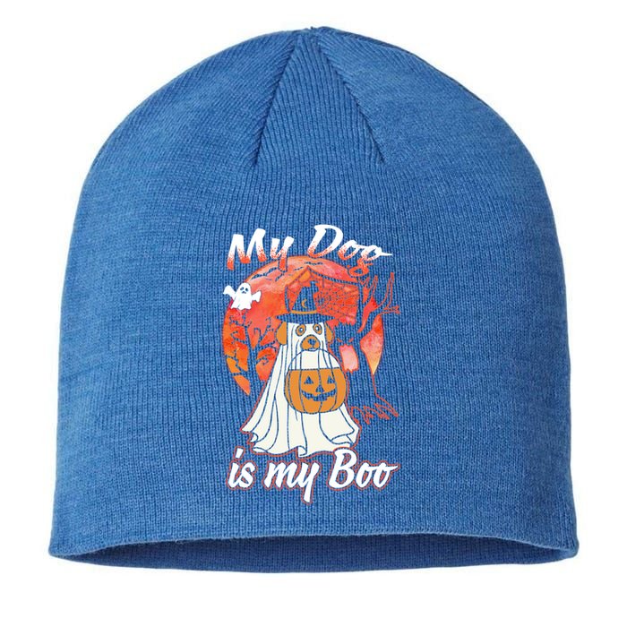 My Dog Is My Boo Funny Halloween Funny Gift Sustainable Beanie