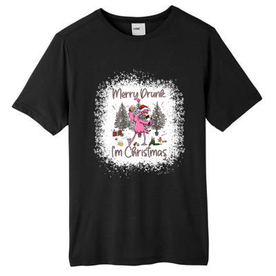 Merry Drunk IM Christmas Ugly Sweater Twerking Flamingo Gift Tall Fusion ChromaSoft Performance T-Shirt