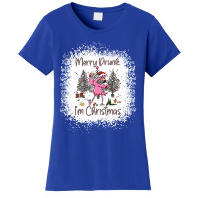 Merry Drunk IM Christmas Ugly Sweater Twerking Flamingo Gift Women's T-Shirt