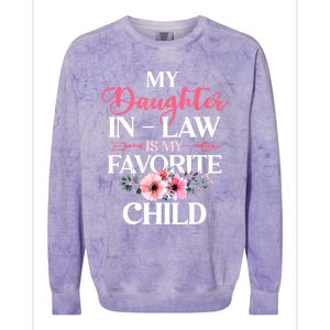 My Daughter In Law Is My Favorite Child S.hirt Mother In Law Colorblast Crewneck Sweatshirt