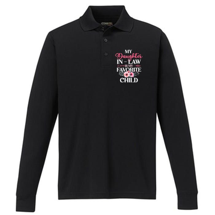 My Daughter In Law Is My Favorite Child S.hirt Mother In Law Performance Long Sleeve Polo