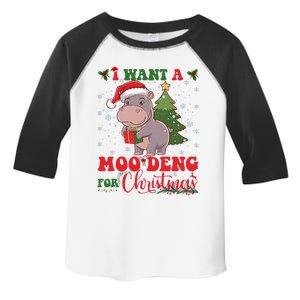 Moo Deng I Want A Moo Deng For Christmas Pygmy Baby Hippo Toddler Fine Jersey T-Shirt