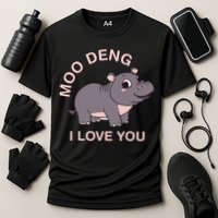 Moo Deng I Love You Cooling Performance Crew T-Shirt