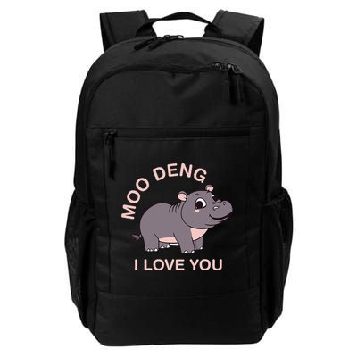 Moo Deng I Love You Backpack