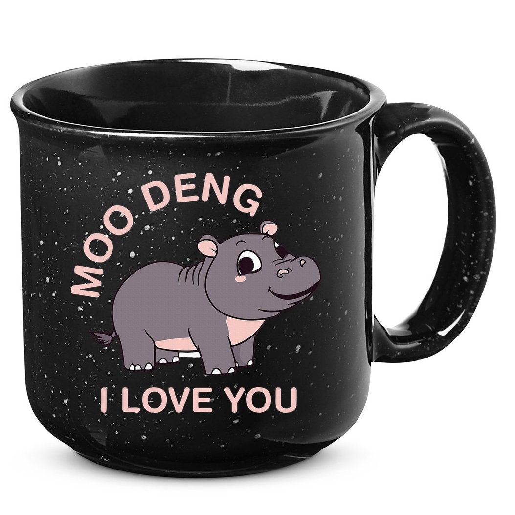 Moo Deng I Love You 15oz Campfire Ceramic Mug