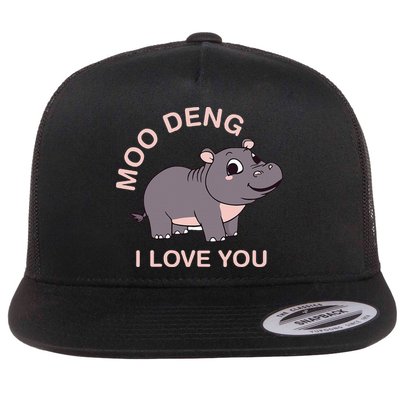 Moo Deng I Love You Flatbill Hat