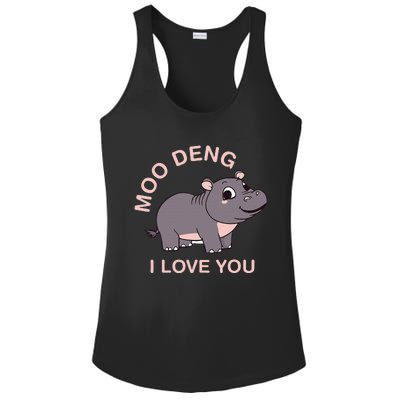 Moo Deng I Love You Ladies PosiCharge Competitor Racerback Tank