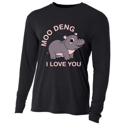 Moo Deng I Love You Cooling Performance Long Sleeve Crew