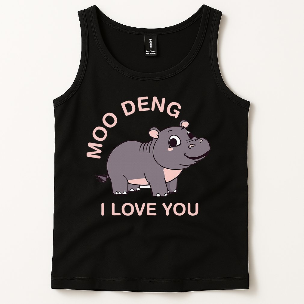 Moo Deng I Love You Tank Top