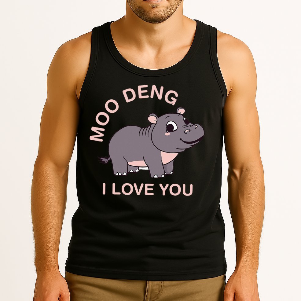 Moo Deng I Love You Tank Top