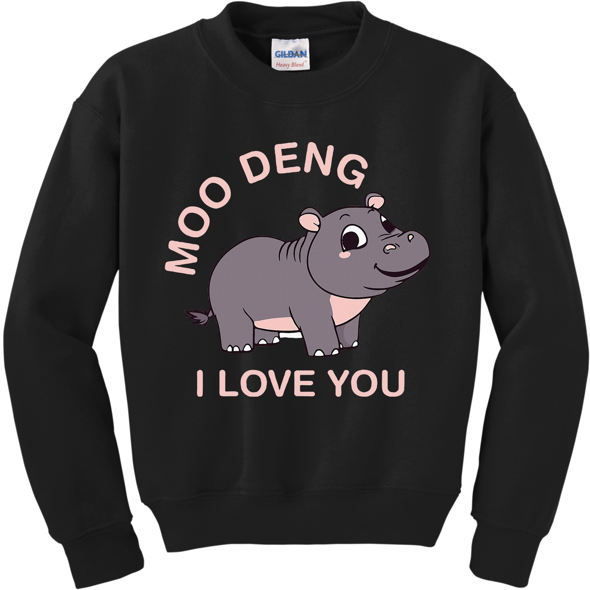 Moo Deng I Love You Kids Sweatshirt