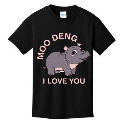 Moo Deng I Love You Kids T-Shirt