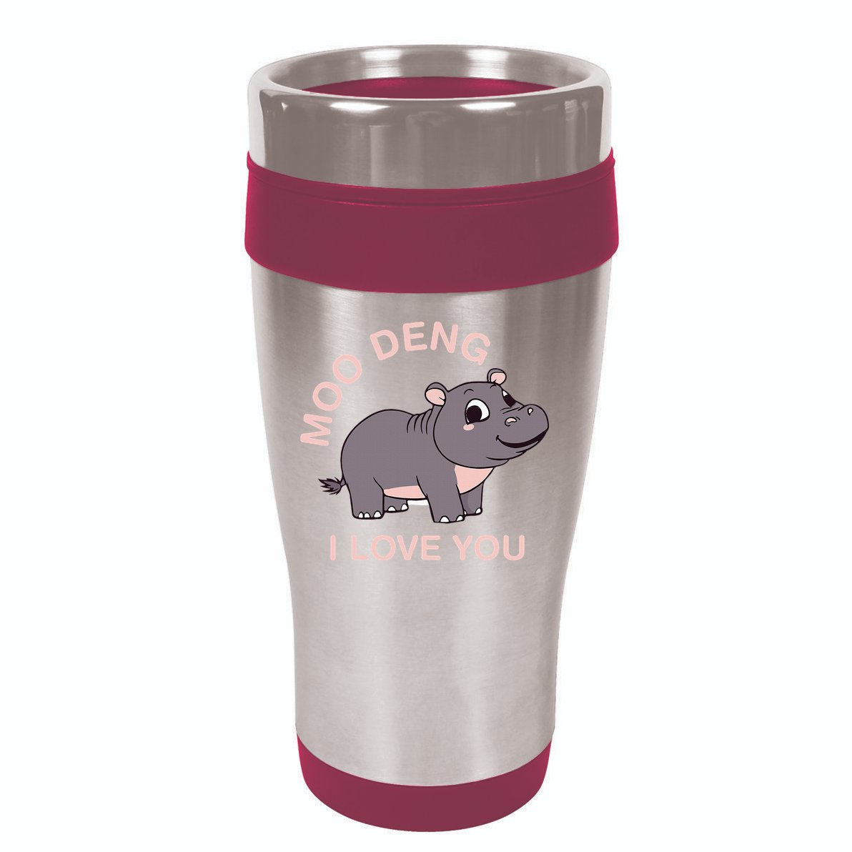 Moo Deng I Love You 16oz Travel Tumbler