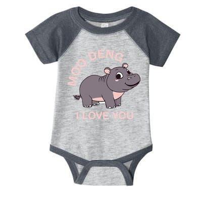 Moo Deng I Love You Infant Baby Jersey Bodysuit