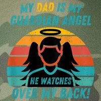 My Dad Is My Guardian Angel Retro Style Legacy Tie Dye Trucker Hat