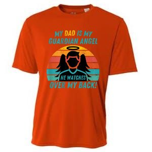 My Dad Is My Guardian Angel Retro Style Cooling Performance Crew T-Shirt