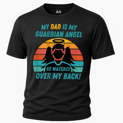 My Dad Is My Guardian Angel Retro Style Performance Shirt