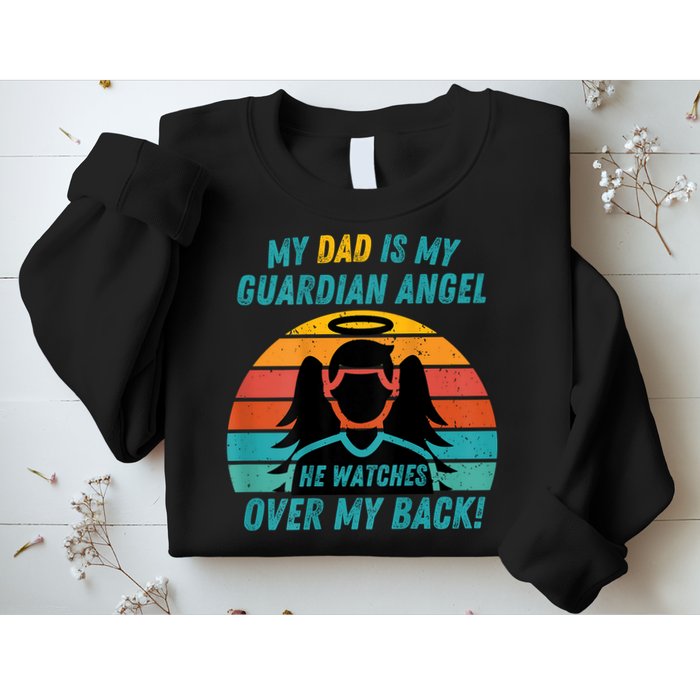 My Dad Is My Guardian Angel Retro Style Sweatshirt