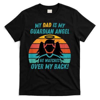 My Dad Is My Guardian Angel Retro Style T-Shirt