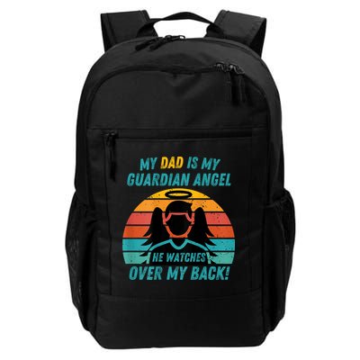 My Dad Is My Guardian Angel Retro Style Backpack