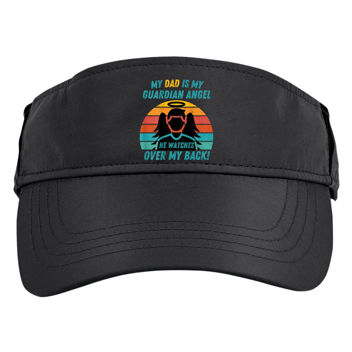 My Dad Is My Guardian Angel Retro Style Adult Drive Performance Visor
