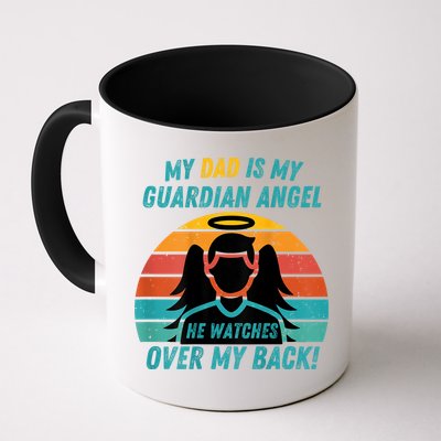 My Dad Is My Guardian Angel Retro Style Mug