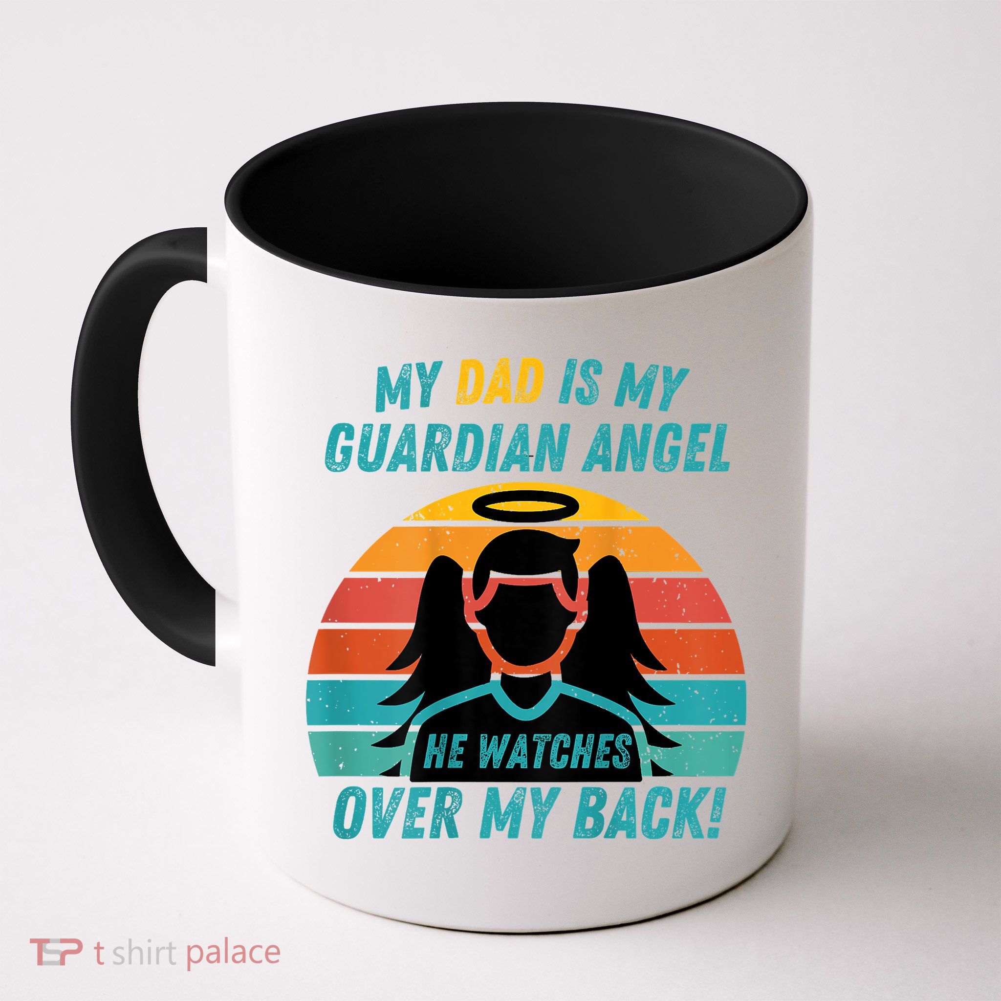 My Dad Is My Guardian Angel Retro Style Mug