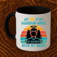 My Dad Is My Guardian Angel Retro Style Mug