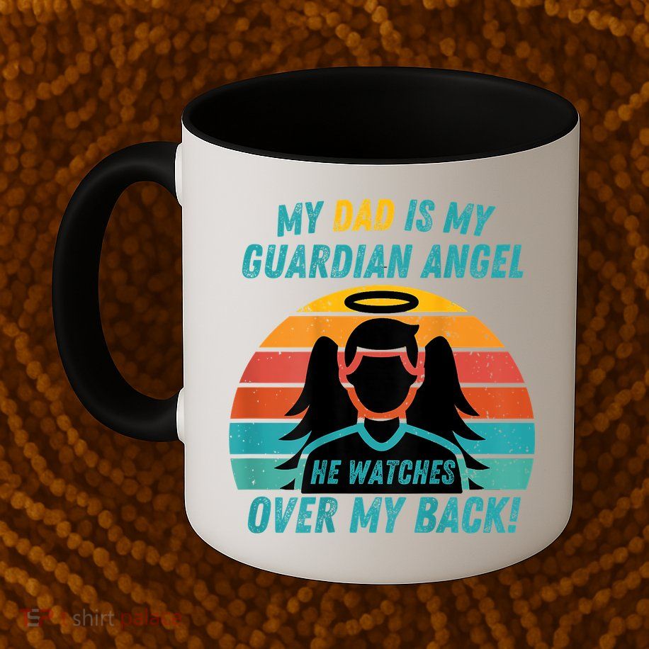 My Dad Is My Guardian Angel Retro Style Mug