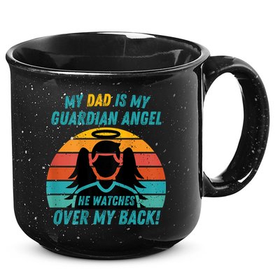 My Dad Is My Guardian Angel Retro Style 15oz Campfire Ceramic Mug