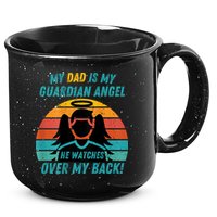 My Dad Is My Guardian Angel Retro Style 15oz Campfire Ceramic Mug