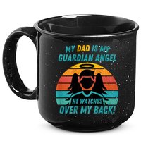 My Dad Is My Guardian Angel Retro Style 15oz Campfire Ceramic Mug