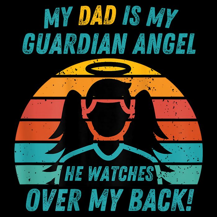 My Dad Is My Guardian Angel Retro Style 16 in Basic Backpack