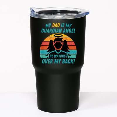 My Dad Is My Guardian Angel Retro Style Tumbler