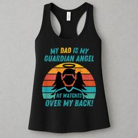 My Dad Is My Guardian Angel Retro Style Womens Tank Top