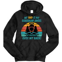 My Dad Is My Guardian Angel Retro Style Tie Dye Hoodie