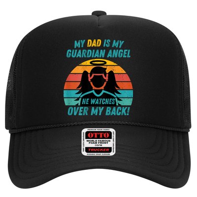 My Dad Is My Guardian Angel Retro Style Trucker Hat