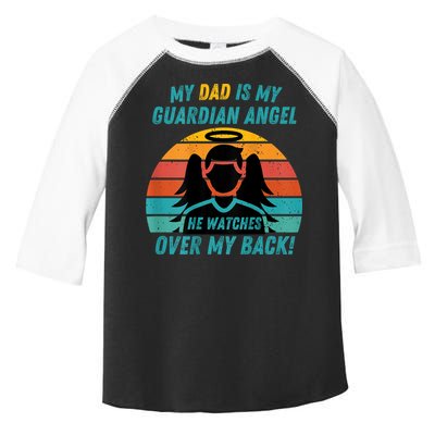 My Dad Is My Guardian Angel Retro Style Toddler Fine Jersey T-Shirt