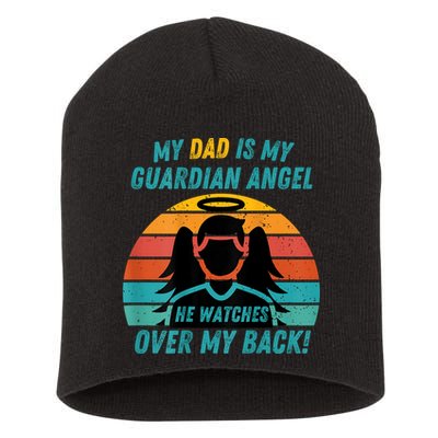 My Dad Is My Guardian Angel Retro Style Short Acrylic Beanie